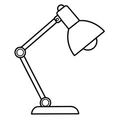 Desk Lamp Vector Icon Design