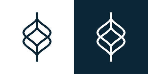 Abstract letter Y logo, letter Y logo curved line art