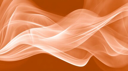 Abstract Orange and White Swirling Wave Design