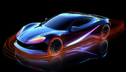 Naklejka premium Car aerodynamics design