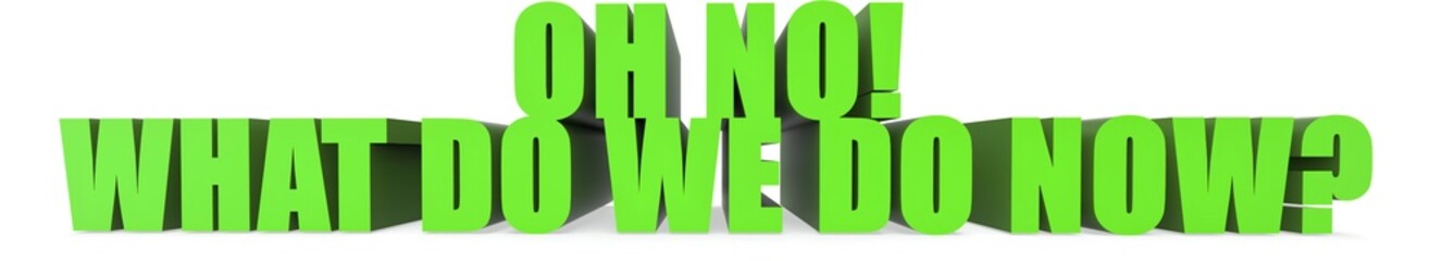Oh No! What Do We Do Now?, 3d text