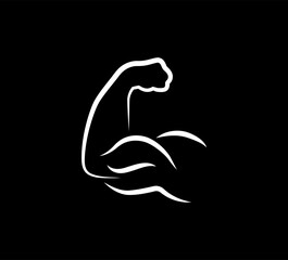 Fitness logo gym icon and background trainer logo bodybuilding strong icon vector illustration