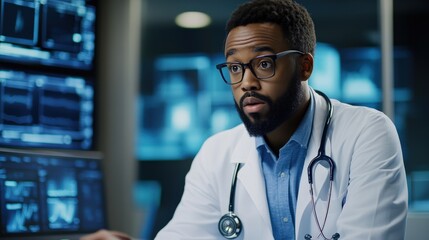 A healthcare IT professional demonstrating security protocols for accessing health records