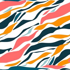 A vibrant abstract wave pattern showcasing bold, striking colors throughout its design