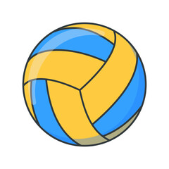 Simple waterpolo ball vector illustration,waterpolo ball vector in flat-line art style perfect for sport project needed