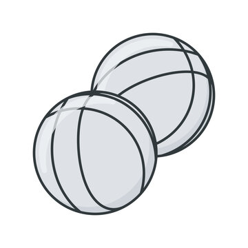 Simple boules or petanque ball vector illustration,boules or petanque ball vector in flat-line art style perfect for sport project needed