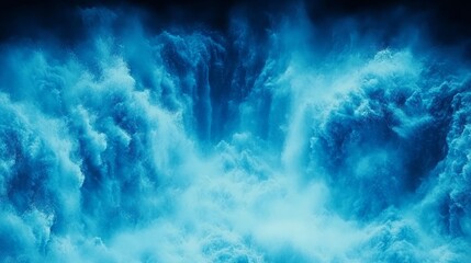 Obraz premium Azure Waterfall Power A Celestial Cascade