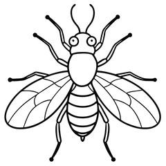 Horsefly insect flat vector illustration on a white background