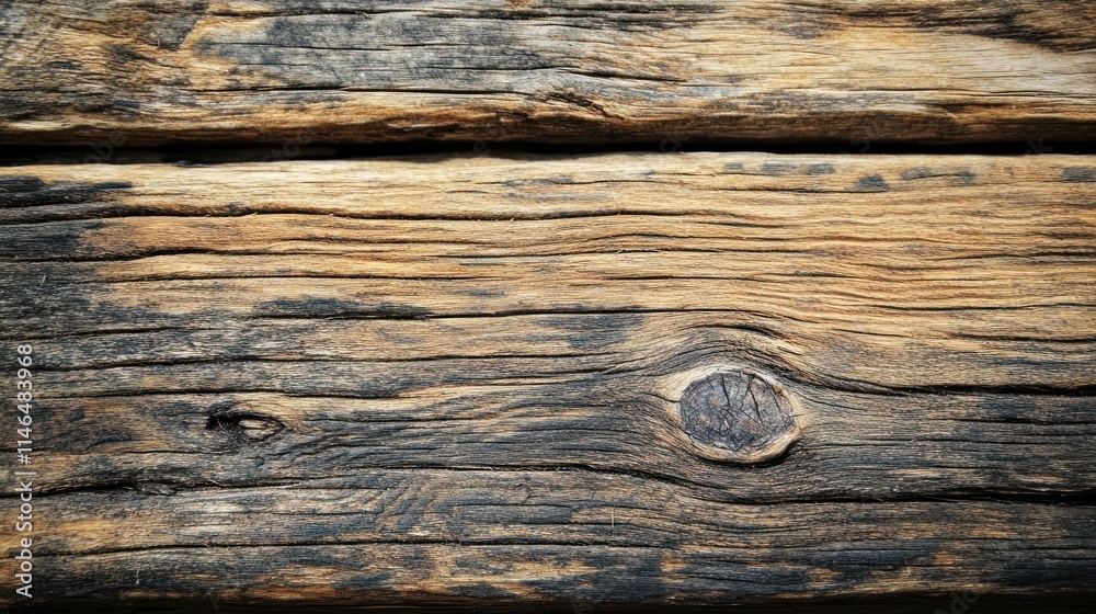 Poster close-up of weathered wooden planks showcasing texture and grain patterns.