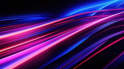 Abstract neon lines creating a sense of speed