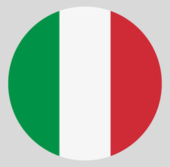 Italienisches Nationalzeichen, italienische Flagge, rund