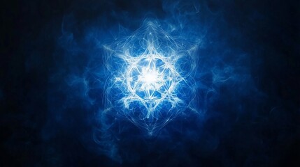 Celestial Energy Burst Fractal Light and Nebula