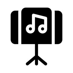 sheet music glyph icon