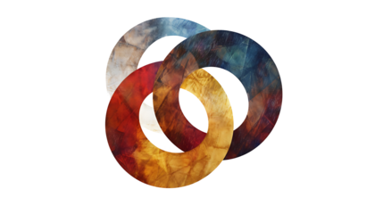 Abstract representation of a universal harmony symbol, isolated on white, cut out