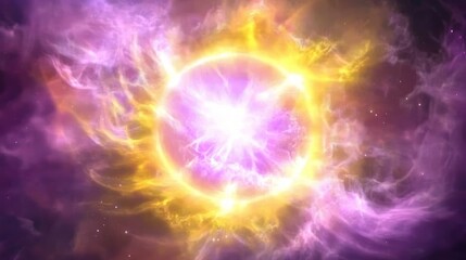 Celestial Orb Cosmic Energy and Nebula Burst