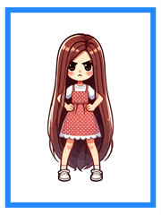 The cute girl is angry, factor