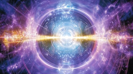 Fototapeta premium Cosmic Energy Burst Galactic Core Illumination