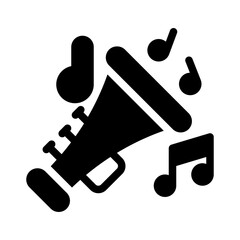 trumpet glyph icon