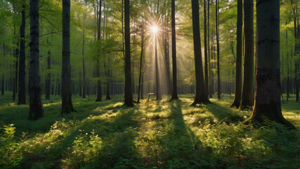 Fototapeta premium morning in the forest