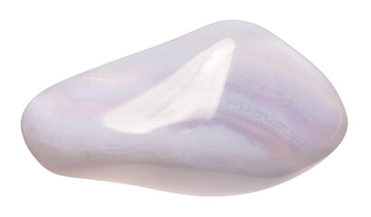 Beautiful agate isolated on white. Natural gemstone