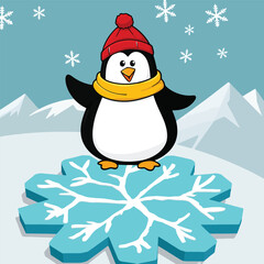 Penguin on a Snowflake