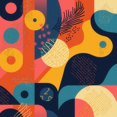 Minimalist Abstract Art with Organic Shapes