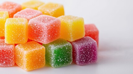 Colorful Layers of Sweet and Sour Candy Cubes