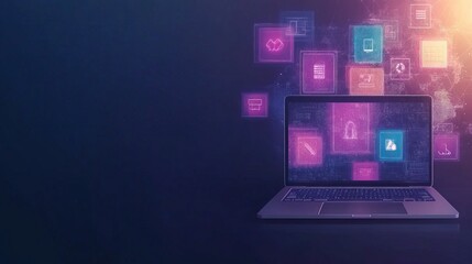 Digital Innovation Seamless Software Integration on Laptop