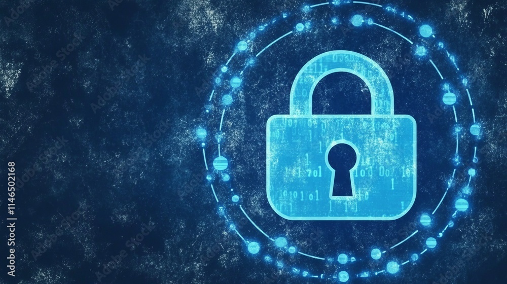 Poster digital security system protected data and secure network