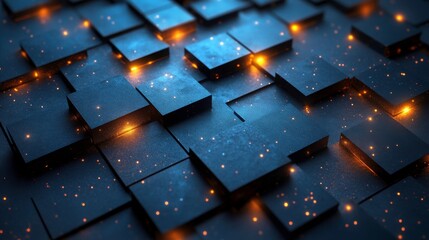 A textured surface with glowing elements, creating a futuristic, digital ambiance.