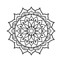 Floral Mandala Art Vector Illustration