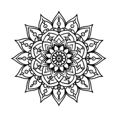 Floral Mandala Art Vector Illustration