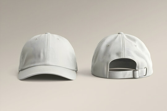 White caps, one forward and one backward, showing simplicity and design