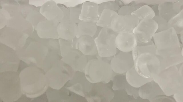 Lot of ice in ice maker machine 