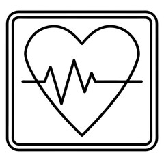 Heart Rate Monitor Icon Vector