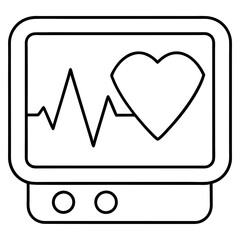 Heart Rate Monitor Icon Vector