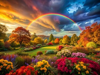 Vibrant World: Colorful Landscapes, Eye-Level View, Nature's Hues