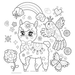 Coloring page for children kids and adults.