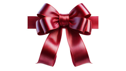 Red bow isolated on white