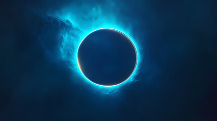 Obraz premium Blue light leak creates a soft, elliptical glow on a transparent background. Ecliptical. Illustration