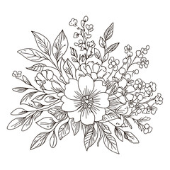 Floral Flower with leaf