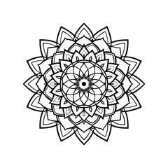 Floral Mandala Art Vector Illustration