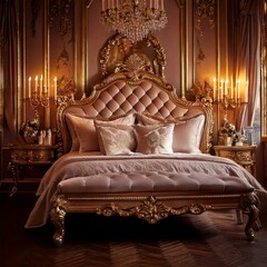 rococo revival decorated bedroom