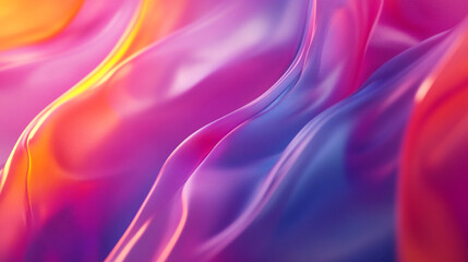 Fototapeta premium Abstract colorful waves with vibrant hues and smooth textures. 