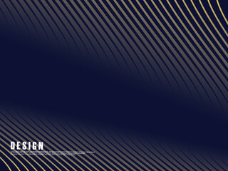 Dark blue background with colorful gradient wavy lines. Minimal layout design template for web pages and business presentations.