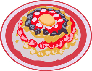 Eight-Treasure Rice Pudding Chinese New year food clipart 