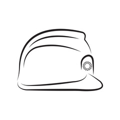 Construction safety helmet logo design