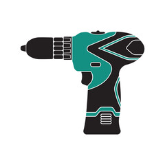 Hand Drill Logo icon design illustration