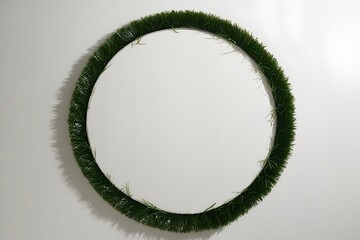 podium grass with gradient grey background
