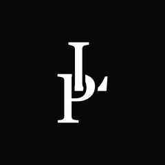 LP letter logo concept isolated on white background. LP Logo